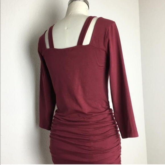 🇺🇸 MICHAEL STARS Cotton Ruched Jersey Dress e507 - Picture 6 of 8